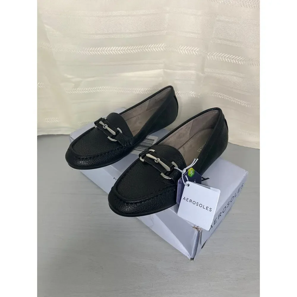 Aerosoles Day Drive Loafers Black Womens Size 8M
